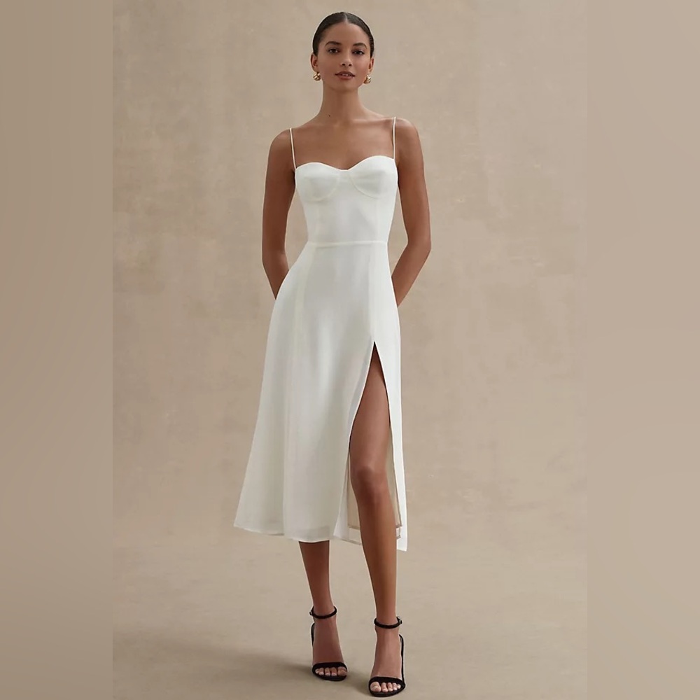 Reformation Juliet Dress White Worn 1x